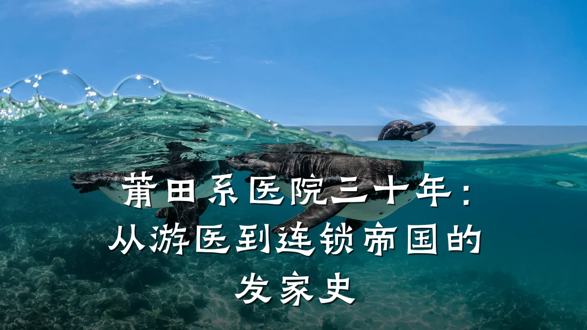 莆田系医院三十年:从游医到连锁帝国的发家史