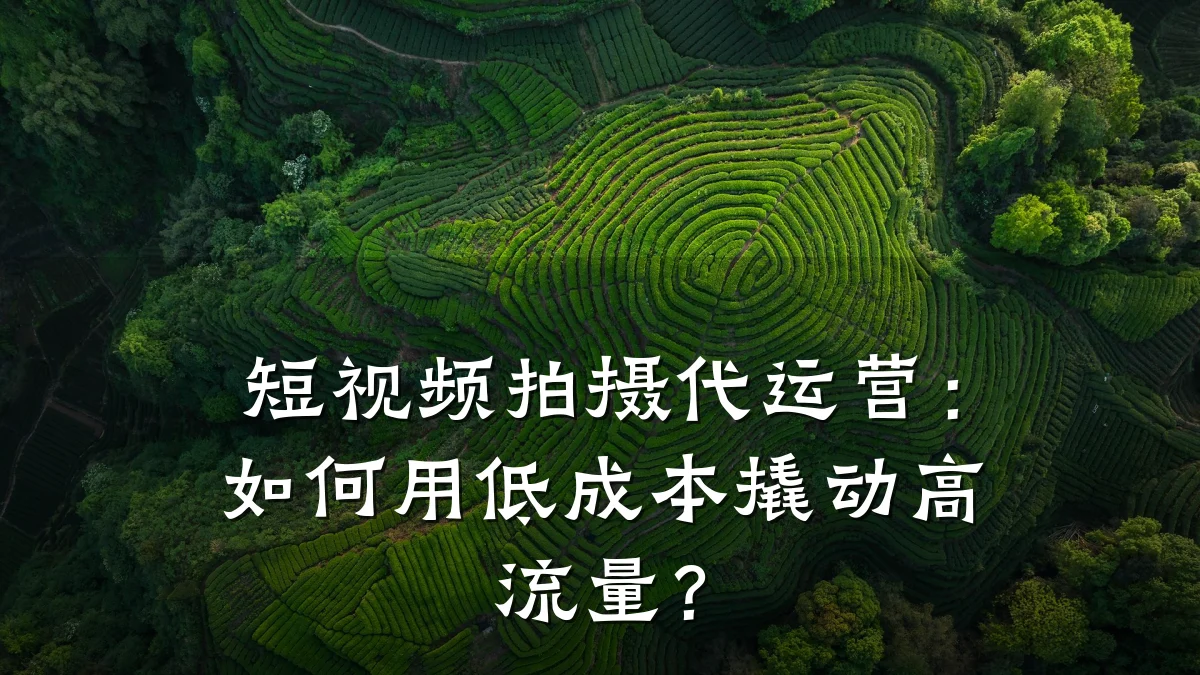 短视频拍摄代运营:如何用低成本撬动高流量?