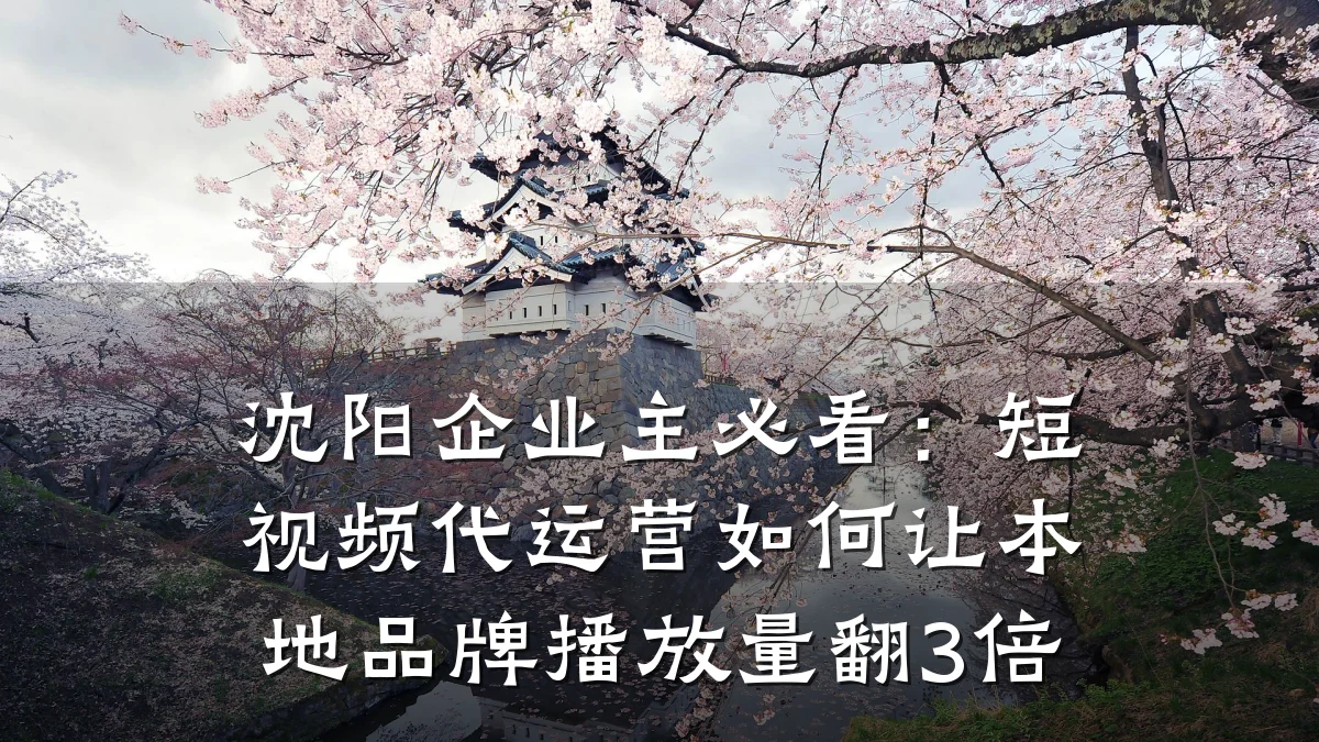 沈阳企业主必看:短视频代运营如何让本地品牌播放量翻3倍