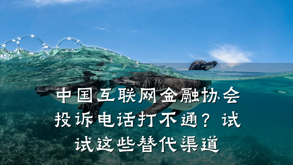 中国互联网金融协会投诉电话打不通?试试这些替代渠道