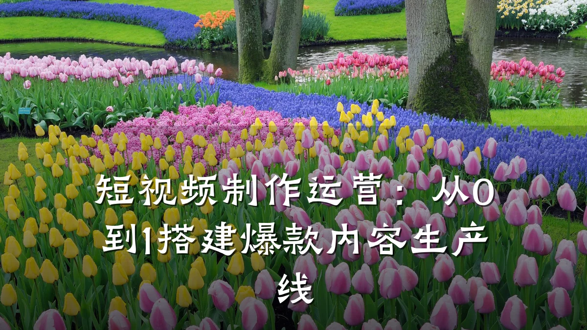 短视频制作运营:从0到1搭建爆款内容生产线