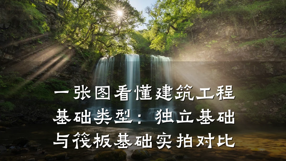 一张图看懂建筑工程基础类型:独立基础与筏板基础实拍对比