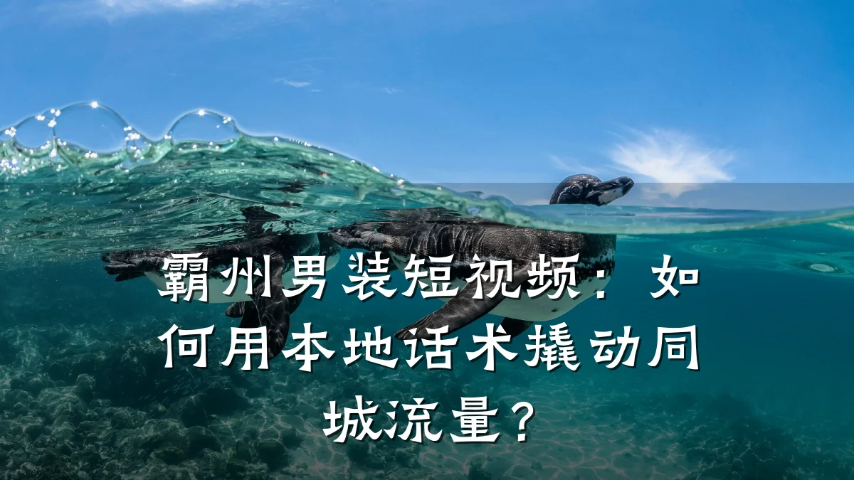 霸州男装短视频:如何用本地话术撬动同城流量?