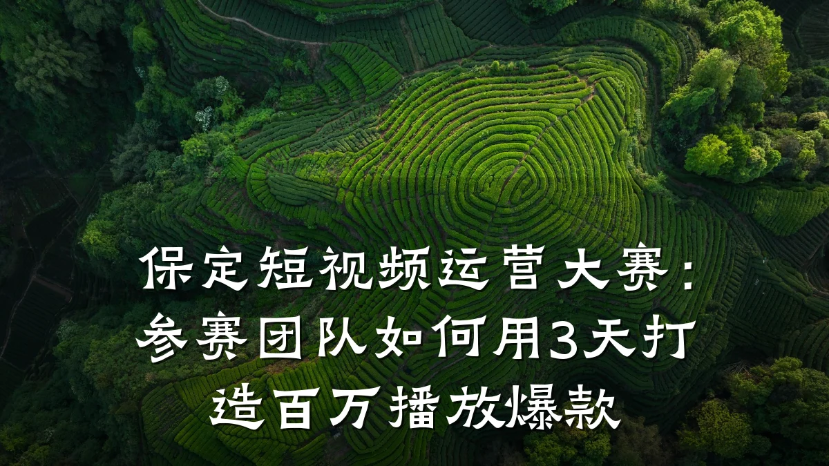 保定短视频运营大赛:参赛团队如何用3天打造百万播放爆款