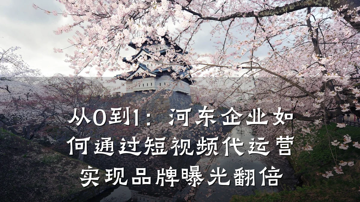 从0到1:河东企业如何通过短视频代运营实现品牌曝光翻倍
