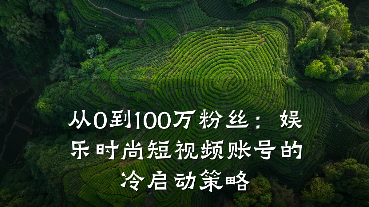 从0到100万粉丝:娱乐时尚短视频账号的冷启动策略