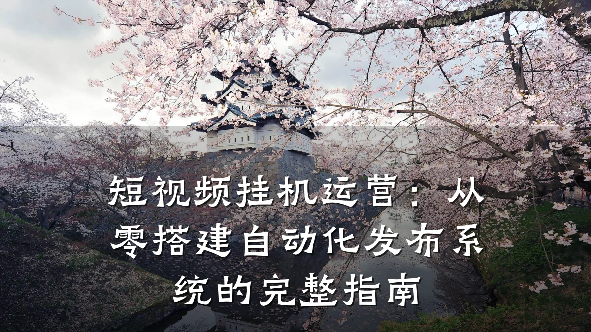 短视频挂机运营：从零搭建自动化发布系统的完整指南