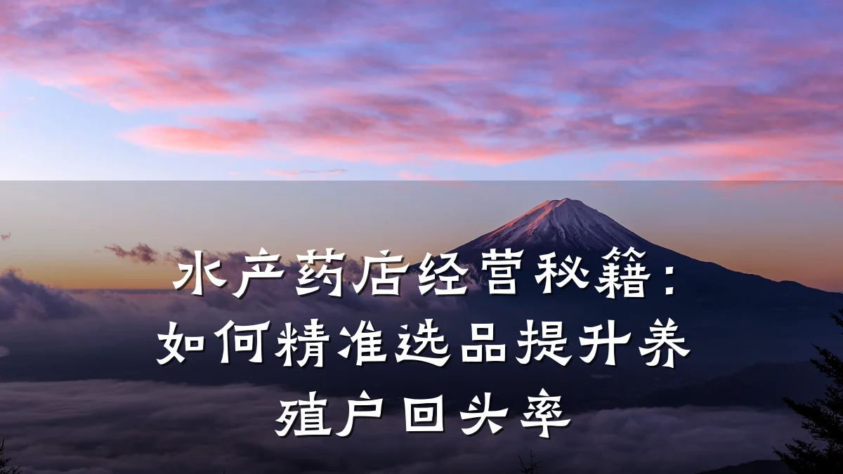 水产药店经营秘籍:如何精准选品提升养殖户回头率