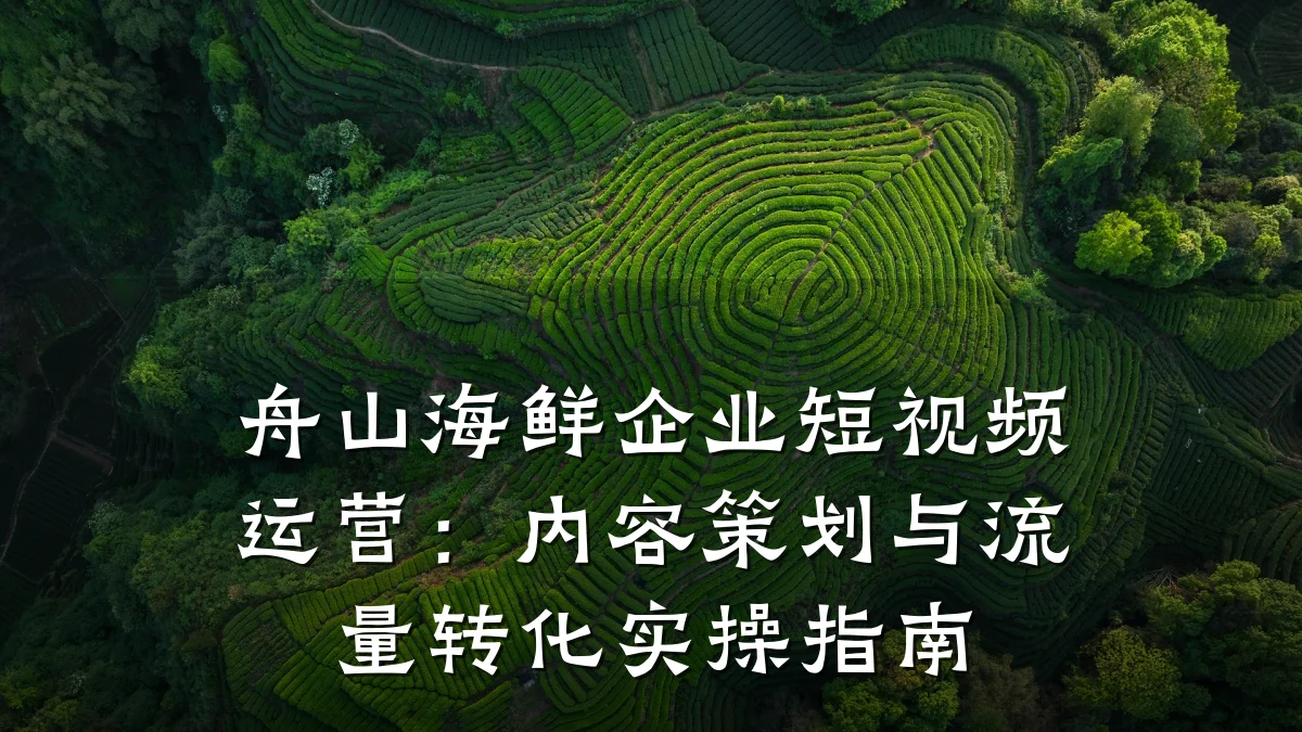 舟山海鲜企业短视频运营:内容策划与流量转化实操指南