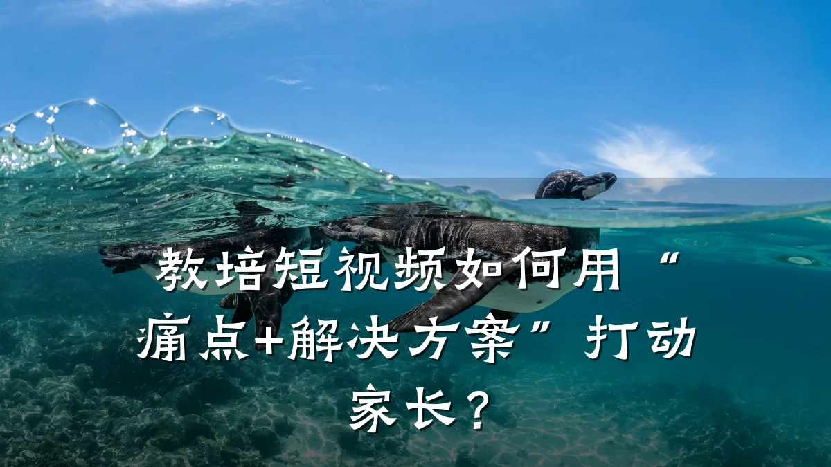 教培短视频如何用“痛点+解决方案”打动家长?