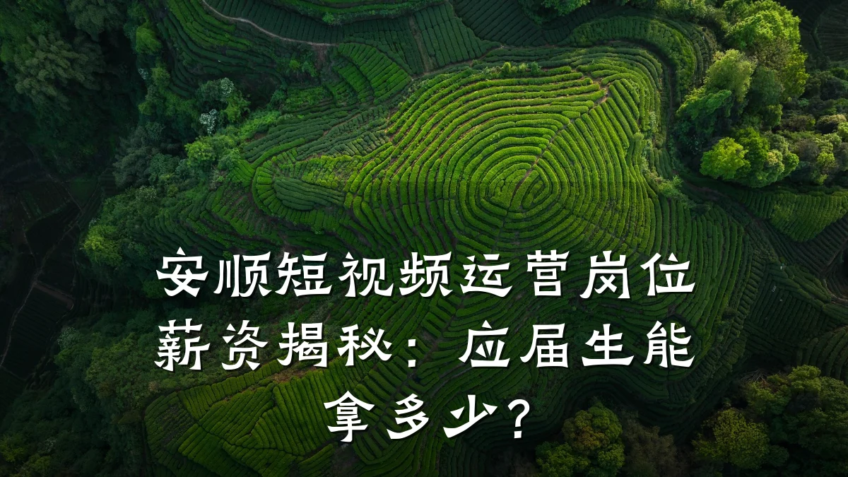 安顺短视频运营岗位薪资揭秘:应届生能拿多少?