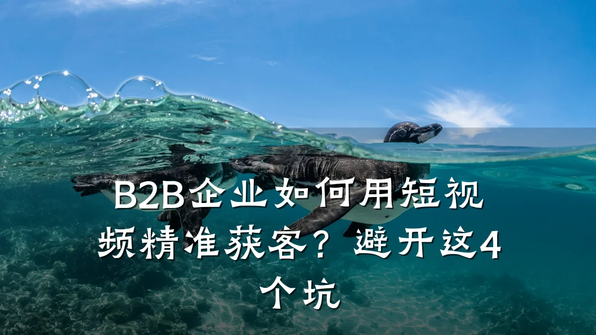 B2B企业如何用短视频精准获客?避开这4个坑