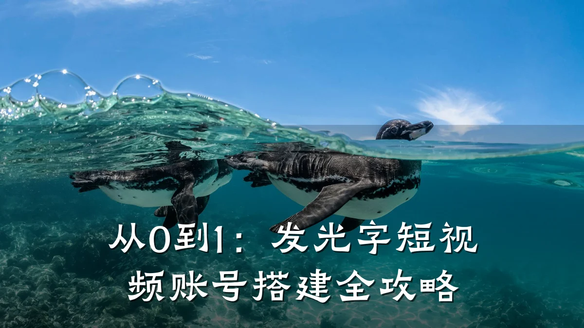 从0到1：发光字短视频账号搭建全攻略