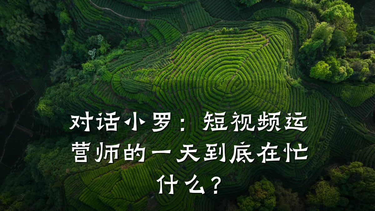 对话小罗:短视频运营师的一天到底在忙什么?