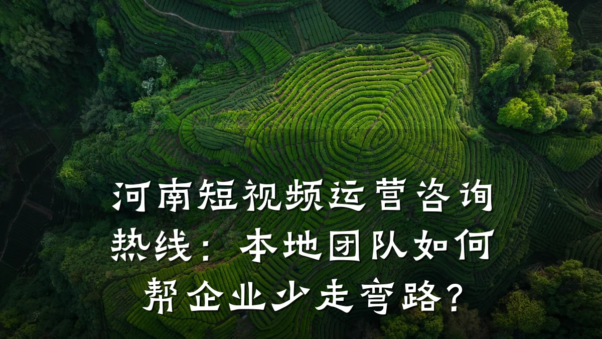 河南短视频运营咨询热线:本地团队如何帮企业少走弯路?