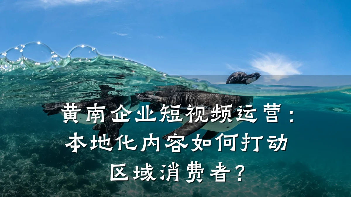 黄南企业短视频运营:本地化内容如何打动区域消费者?