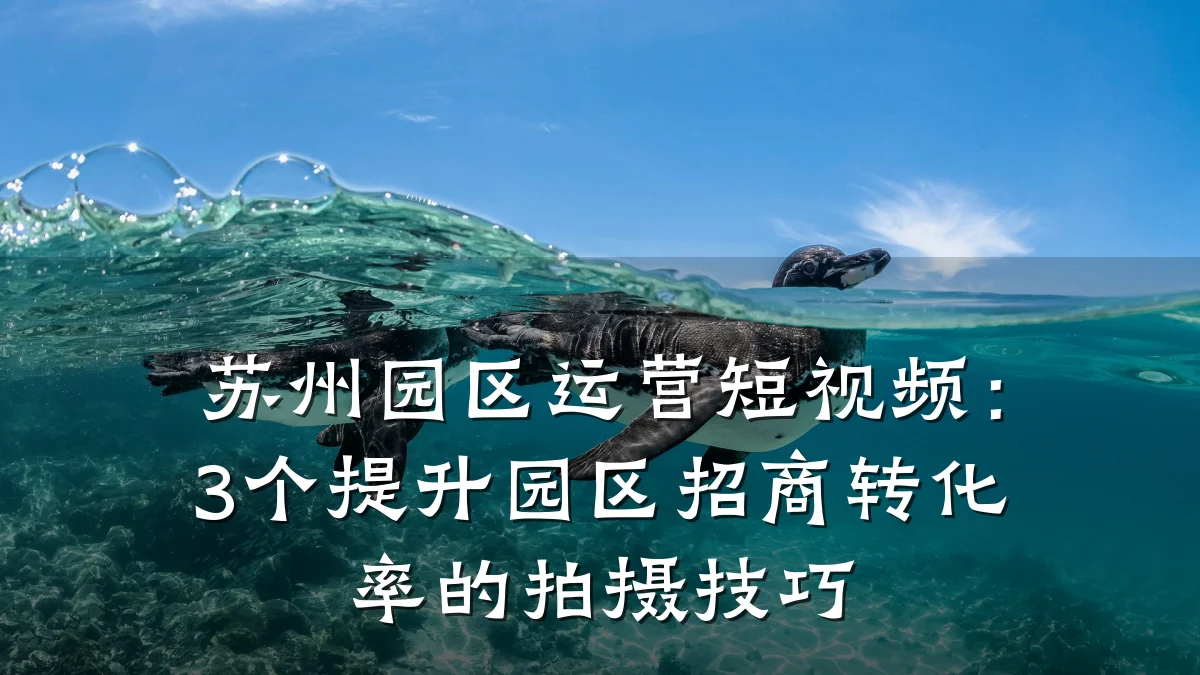 苏州园区运营短视频:3个提升园区招商转化率的拍摄技巧