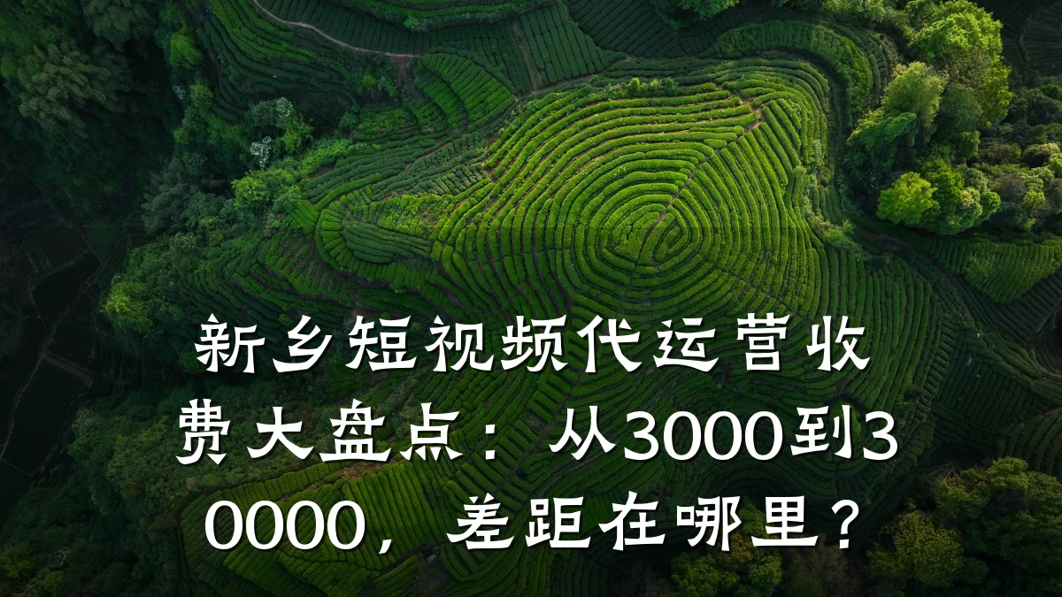 新乡短视频代运营收费大盘点:从3000到30000,差距在哪里?