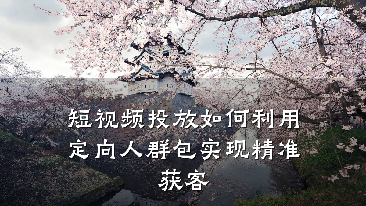 短视频投放如何利用定向人群包实现精准获客