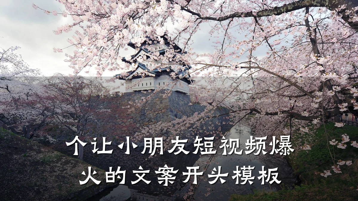 个让小朋友短视频爆火的文案开头模板