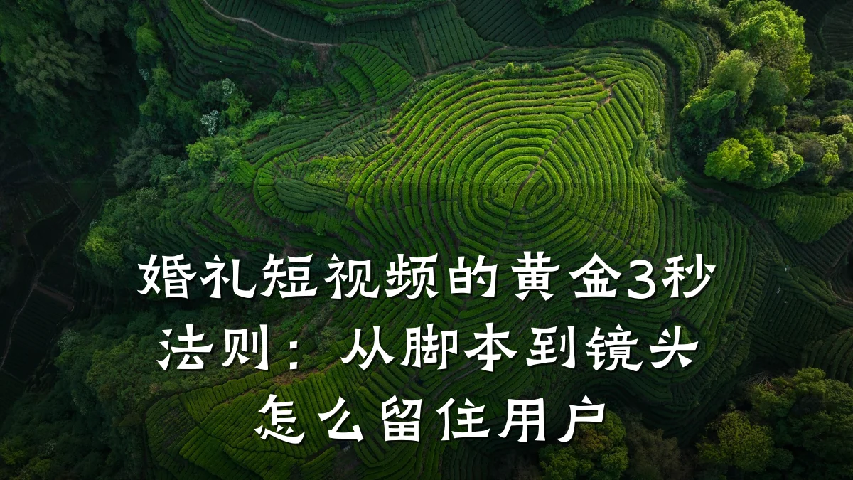 婚礼短视频的黄金3秒法则:从脚本到镜头怎么留住用户
