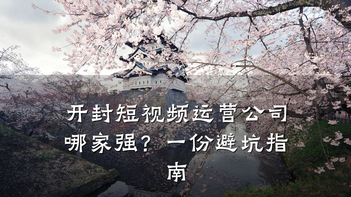 开封短视频运营公司哪家强?一份避坑指南