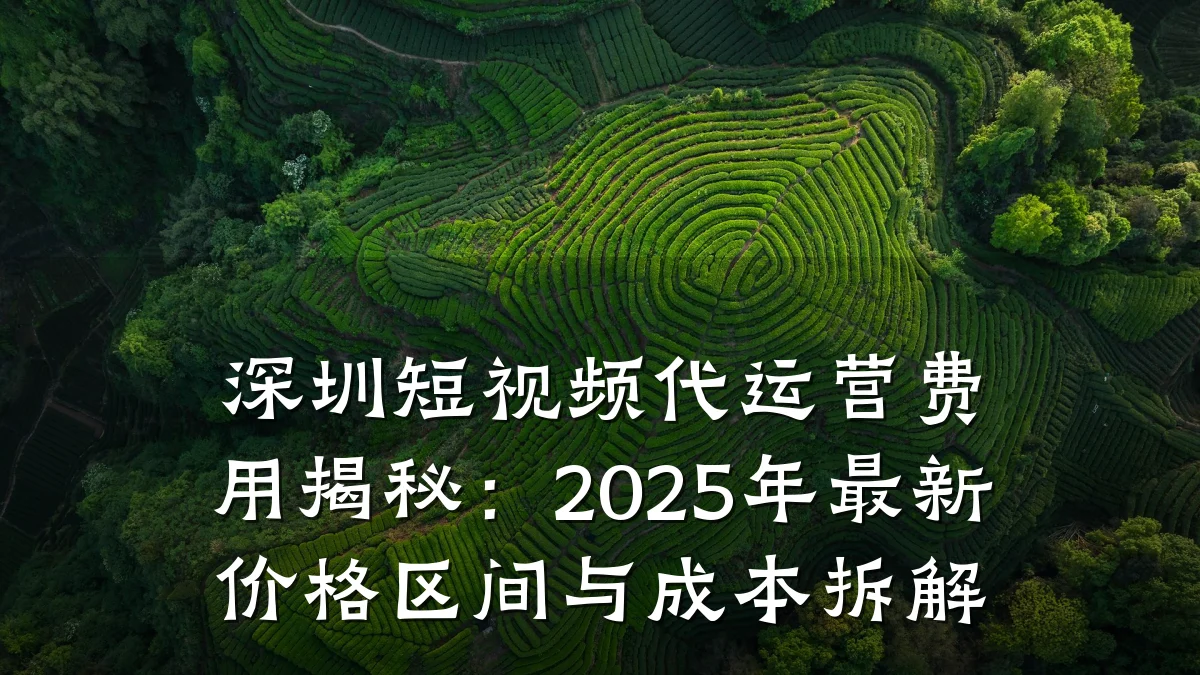 深圳短视频代运营费用揭秘:2025年最新价格区间与成本拆解
