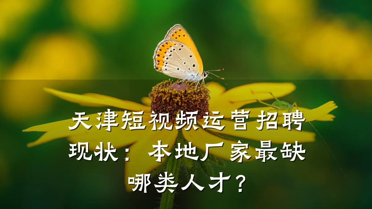 天津短视频运营招聘现状：本地厂家最缺哪类人才？