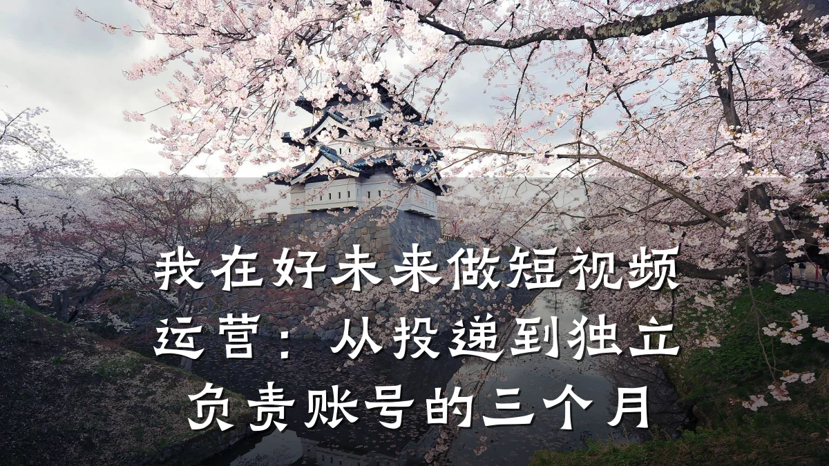 我在好未来做短视频运营:从投递到独立负责账号的三个月
