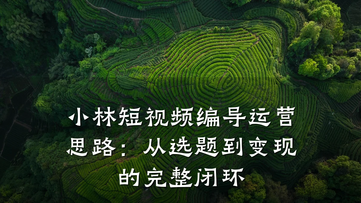 小林短视频编导运营思路:从选题到变现的完整闭环