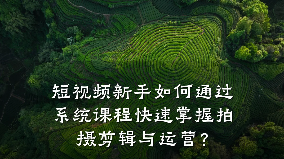 短视频新手如何通过系统课程快速掌握拍摄剪辑与运营？