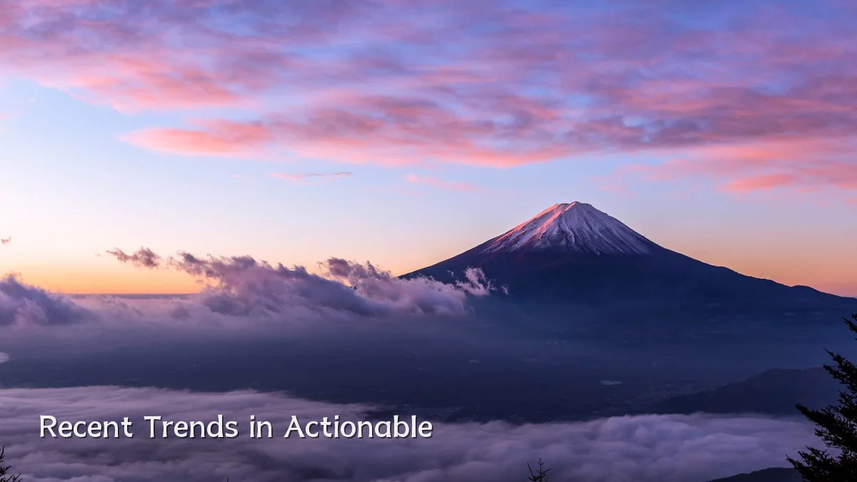 Recent Trends in Actionable