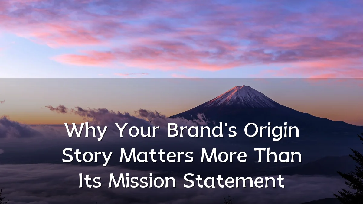 Why Your Brand's Origin Story Matters More Than Its Mission Statement