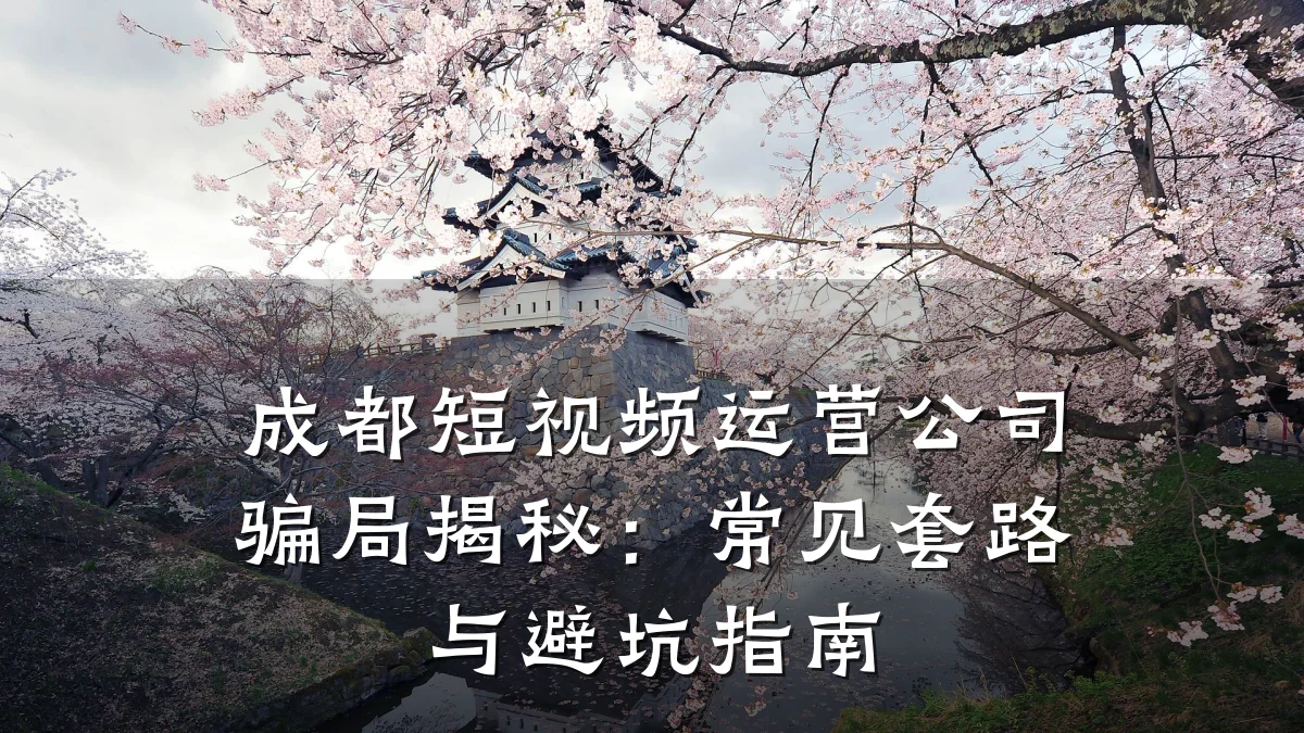 成都短视频运营公司骗局揭秘:常见套路与避坑指南