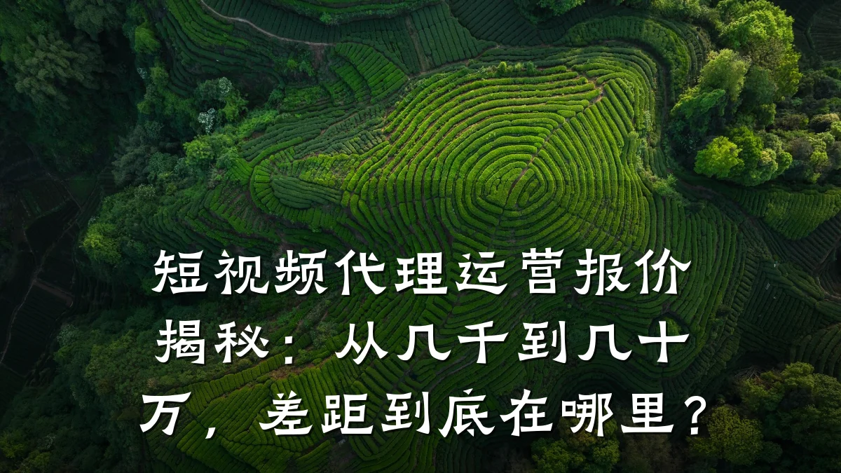 短视频代理运营报价揭秘:从几千到几十万,差距到底在哪里?