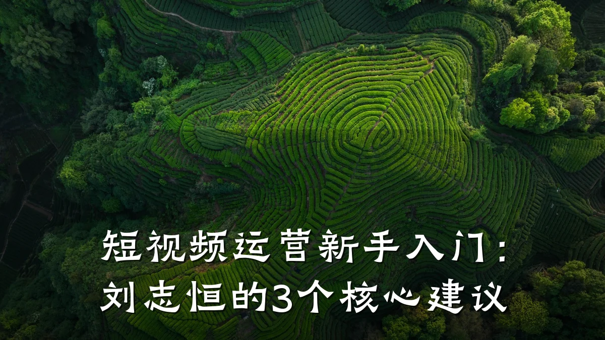短视频运营新手入门：刘志恒的3个核心建议