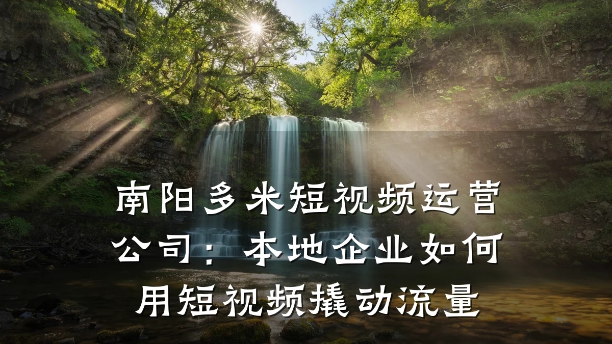 南阳多米短视频运营公司:本地企业如何用短视频撬动流量