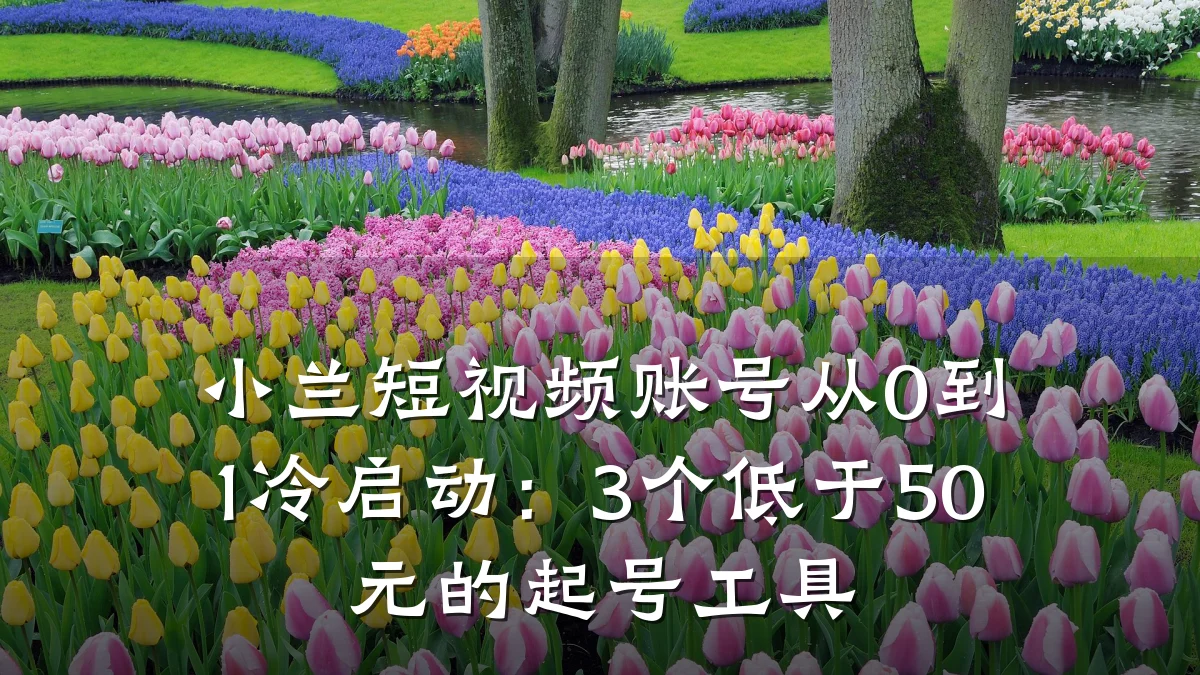 小兰短视频账号从0到1冷启动：3个低于50元的起号工具