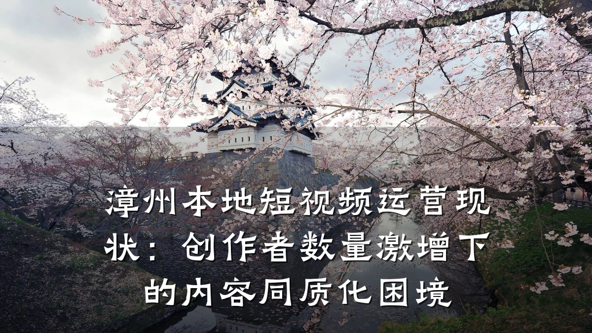 漳州本地短视频运营现状:创作者数量激增下的内容同质化困境