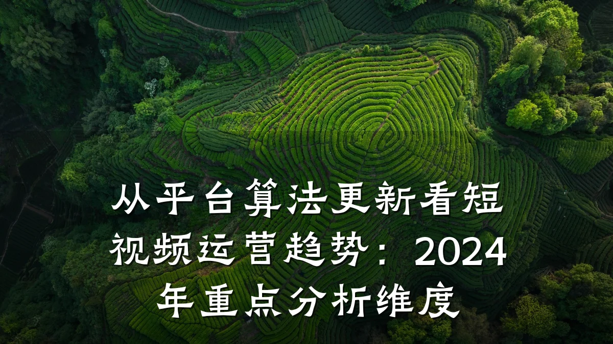 从平台算法更新看短视频运营趋势:2024年重点分析维度
