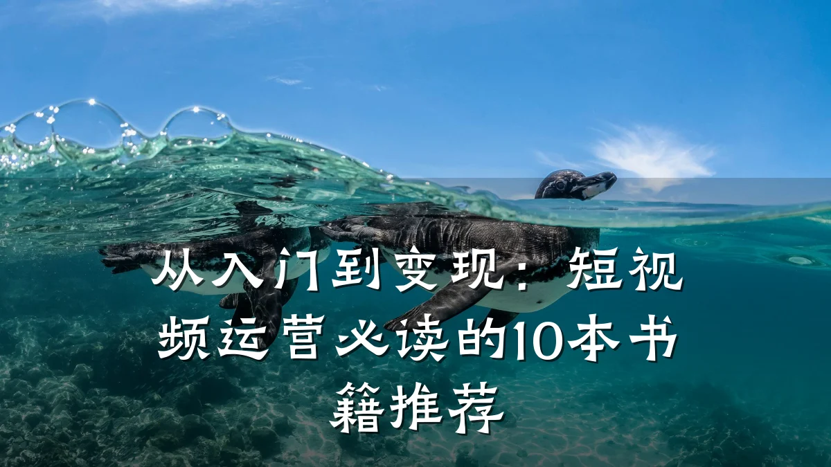 从入门到变现:短视频运营必读的10本书籍推荐