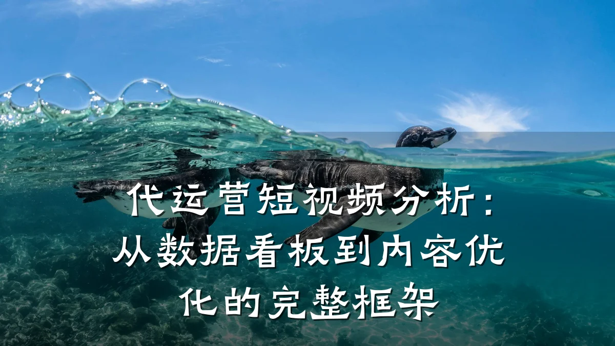代运营短视频分析:从数据看板到内容优化的完整框架