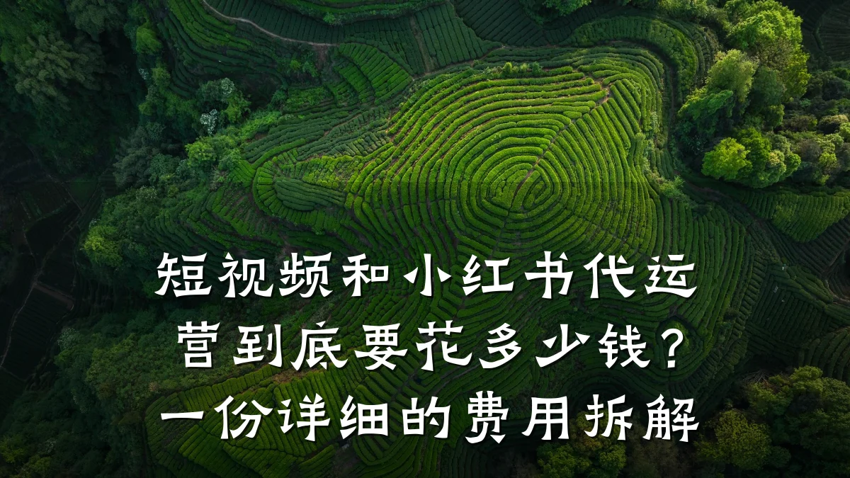 短视频和小红书代运营到底要花多少钱?一份详细的费用拆解