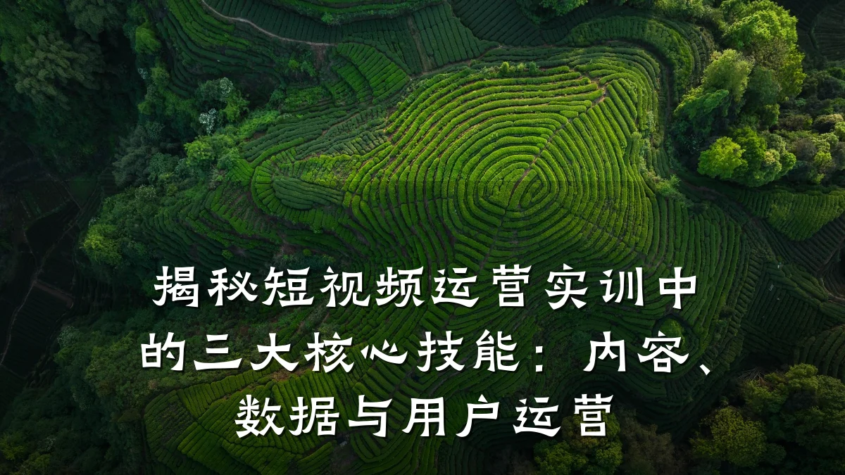 揭秘短视频运营实训中的三大核心技能：内容、数据与用户运营