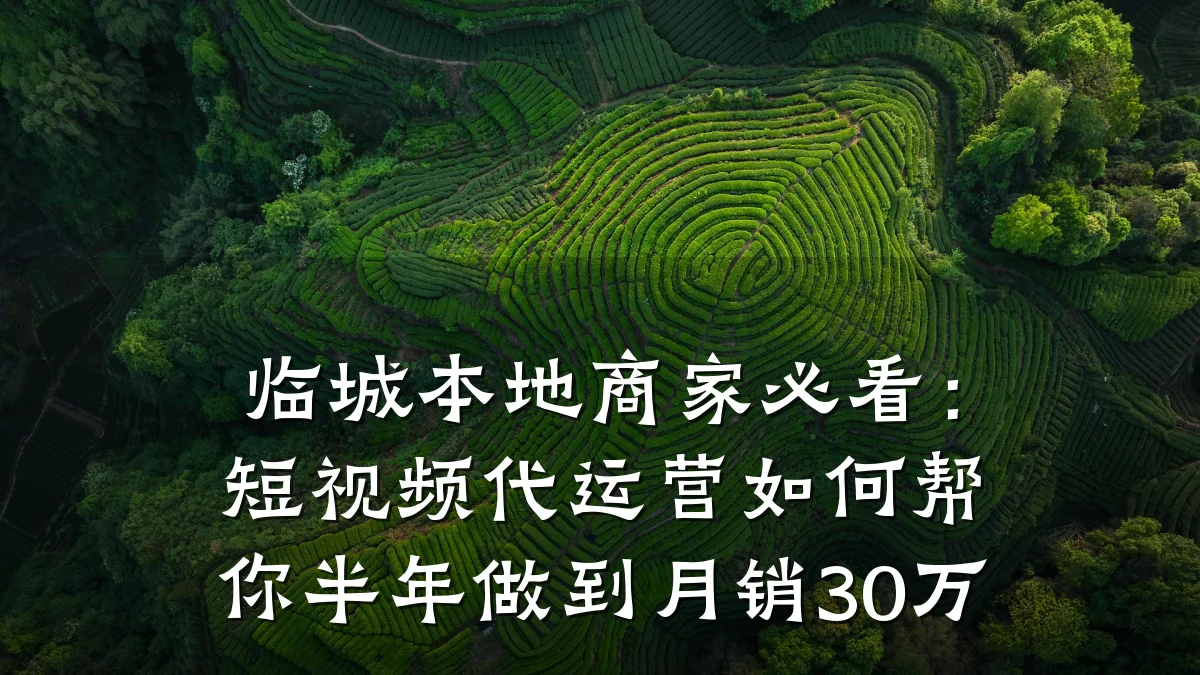 临城本地商家必看：短视频代运营如何帮你半年做到月销30万