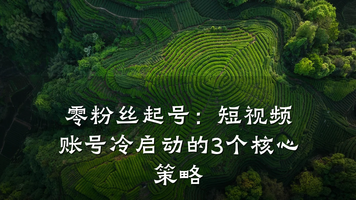 零粉丝起号：短视频账号冷启动的3个核心策略