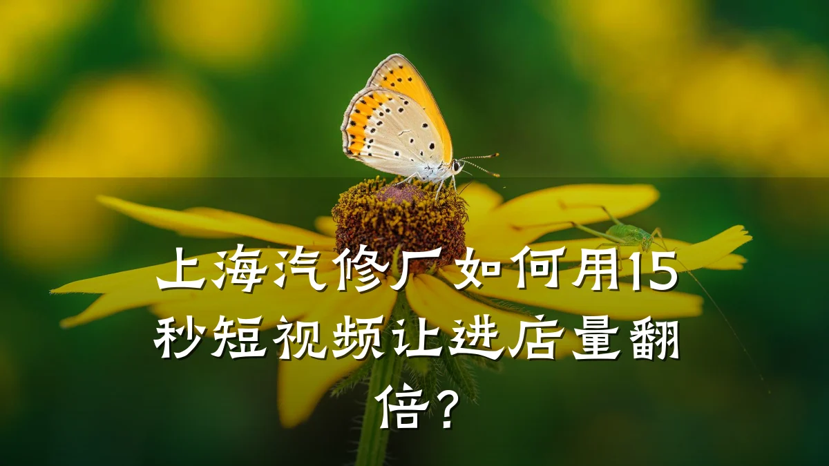 上海汽修厂如何用15秒短视频让进店量翻倍？