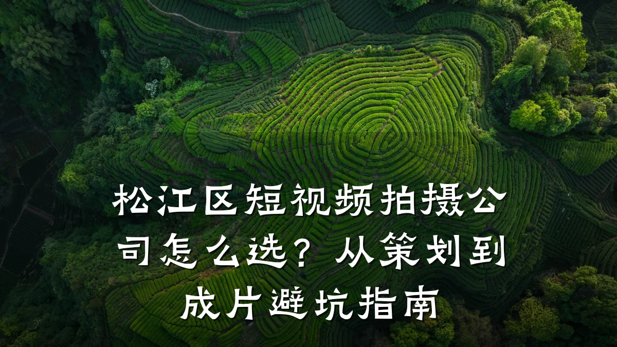 松江区短视频拍摄公司怎么选?从策划到成片避坑指南