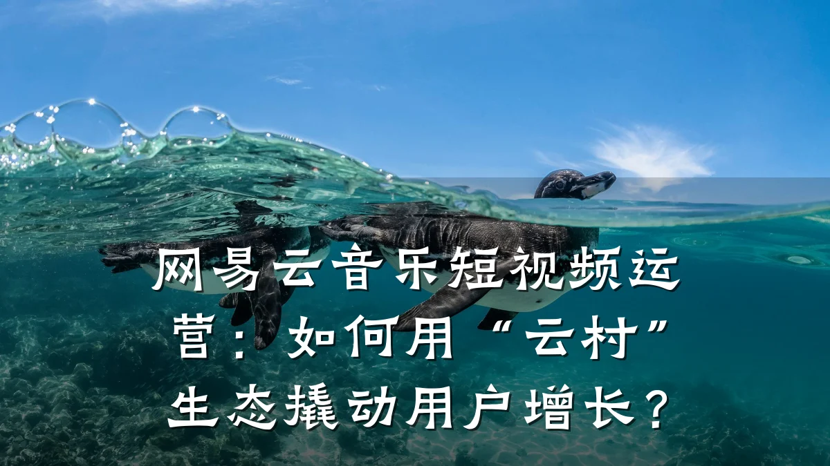网易云音乐短视频运营:如何用“云村”生态撬动用户增长?