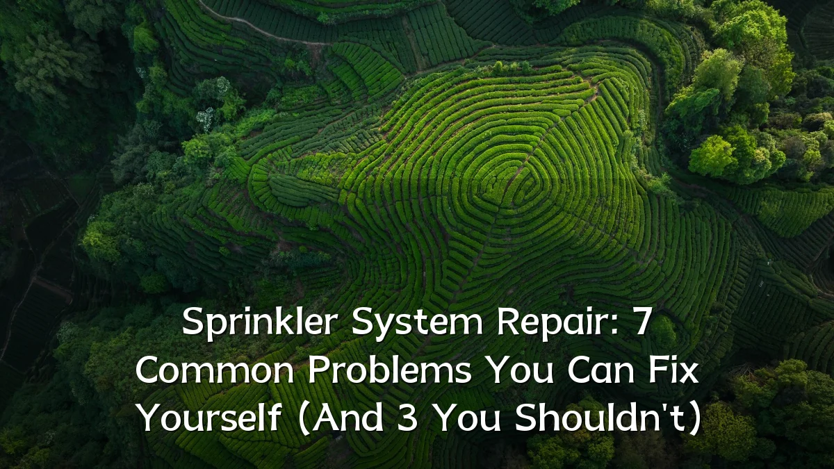 Sprinkler System Repair: 7 Common Problems You Can Fix Yourself (And 3 You Shouldn't)